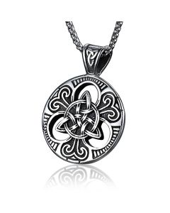 Mendes heren ketting Edelstaal Keltische Triquetra Knoop
