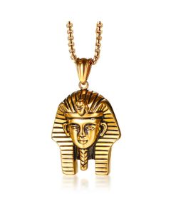 Mendes herenketting Edelstaal Verguld Egyptische Farao