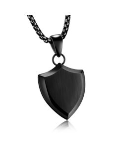 Mendes heren ketting met hanger Black Shield