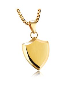 Mendes heren ketting met hanger Goudkleurig Shield