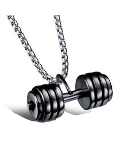 Mendes heren kettinghanger Dumbbell Black