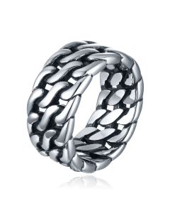 Mendes Heren Ring- Dual Cuban Silver
