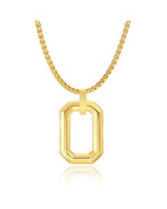 Mendes Herenketting met Minimalistische Geometrische Hanger - Goud
