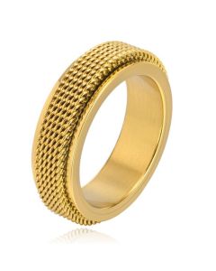 Mendes Jewelry Mesh Ring - Spinner Gold