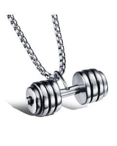 Mendes heren kettinghanger Dumbbell Silver