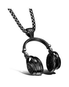 Mendes heren kettinghanger Headphone Black