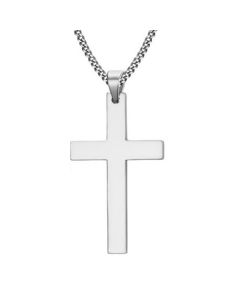 Mendes Kruis kettinghanger Cuban Zilver L