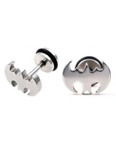 Mendes Stud oorbellen Edelstaal Bat Zilver