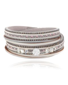 Multilayer Wrap Armband Deja - Sneeuwvlok Grijs