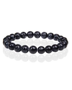 Natuursteen Armband met 8mm Kralen Memphis - Black Howlite