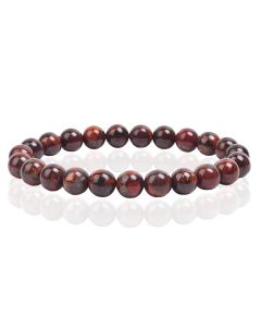Natuursteen Armband met 8mm Kralen Memphis - Bloodstone