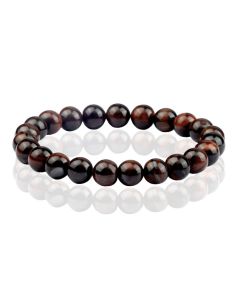 Natuursteen Armband met 8mm Kralen Memphis - Red Tiger Eye