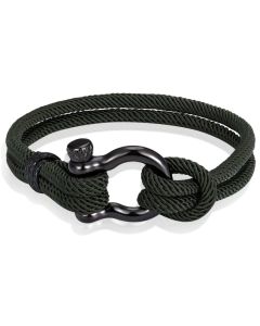 Nautische heren armband Paracord Edelstaal Anker Army