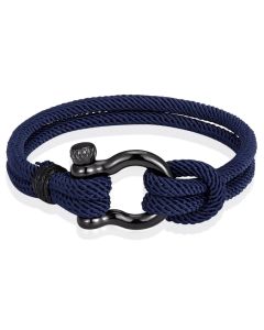 Nautische heren armband Paracord Edelstaal Anker Navy