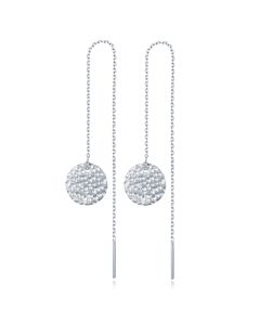 Oorhangers ketting Dames Zilverkleurig met Munt van Edelstaal