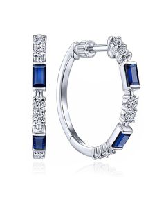 Oorringen met Blauwe Zirkonia