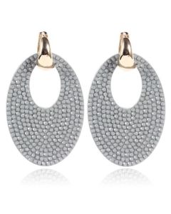 Ovale oorbellen Cilla Jewels Goud Grijs