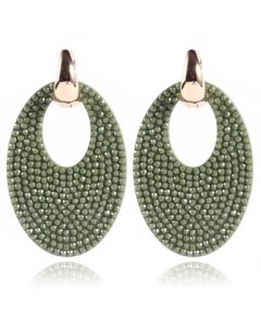 Ovale oorbellen Cilla Jewels Goud Groen