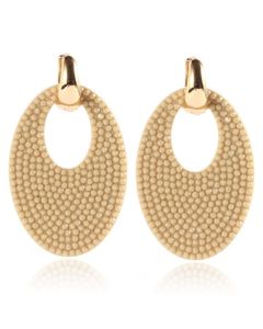 Ovale oorbellen Cilla Jewels Goud Taupe