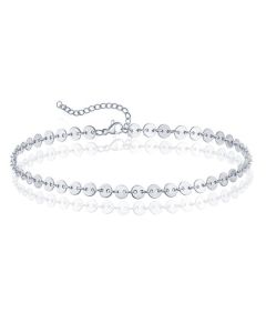 Pailetten Enkelband Solo - Zilver