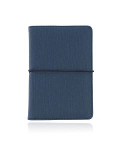 Paspoort Cover met elastiek - PU Leer Donker Blauw