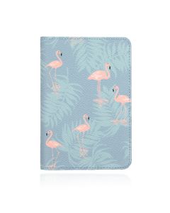 Paspoorthoes met extra opbergvakjes - PU Leer Flamingo