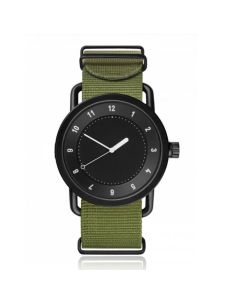 Retro Herenhorloge van LGT JWLS met Nylon Canvas Band Groen