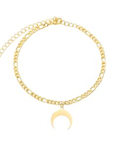 Schakel Enkelband Roestvrijstaal - Moon Gold