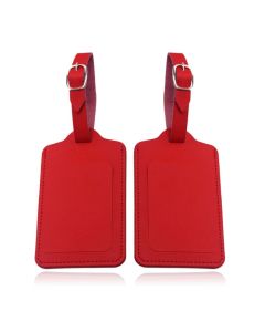 Set van 2 Bagagelabels met Riem - Rood