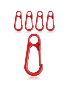 Set van 5 Gekleurde Karabijnhaken - Rood
