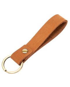 Sleutelhanger Lus Leer Lichtbruin met Sleutelring