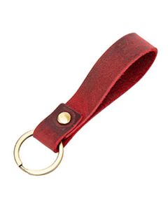 Sleutelhanger Lus Leer Rood met Sleutelring