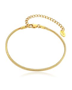 Smalle Goudkleurige Verstelbare Schakelarmband van Edelstaal