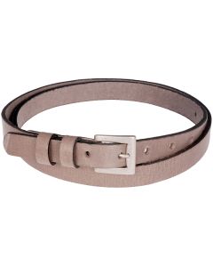 Smalle leren Kampara riem 20501 Lichtbruin-105cm