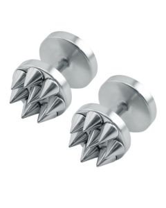 Spike Stud oorbellen edelstaal Zilver