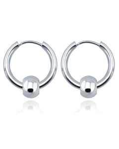Stalen creolen Flexible Bead Silver