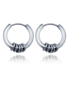 Stalen creolen Flexible Rings Silver