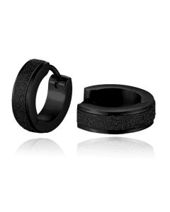 Stalen dames creolen stardust Black