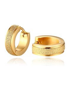 Stalen dames creolen Stardust Gold