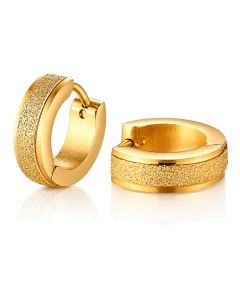 Stalen dames creolen Stardust Gold