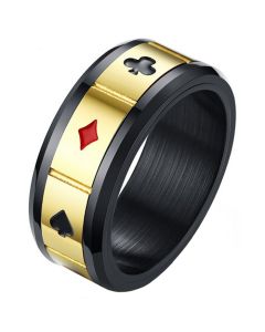 Stalen mannen ring Lucky Cards Spinner