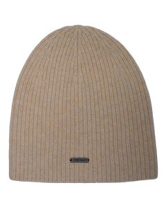 Stone Valley Gebreide Beanie zonder Omslagrand in Beige  