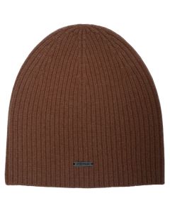 Stone Valley Gebreide Beanie zonder Omslagrand in Bruin 