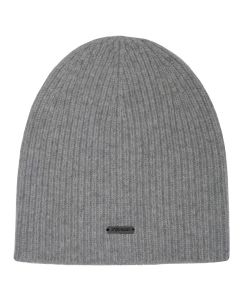 Stone Valley Gebreide Beanie zonder Omslagrand in Grijs  