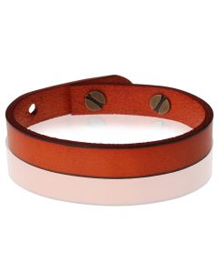 Stone Valley leren armband Verstelbaar Heren Bruin