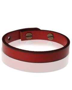 Stone Valley leren armband Verstelbaar Heren Kastanjebruin