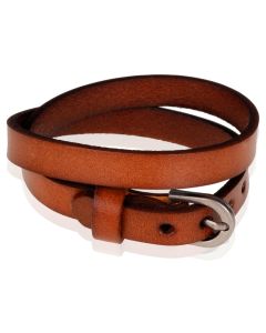 Stone Valley wrap armband Leer Verstelbaar Gesp Bruin