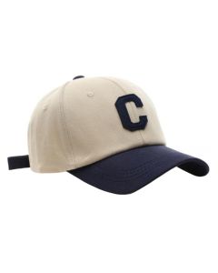 Strapback Pet  Letter C - Beige & Blauw