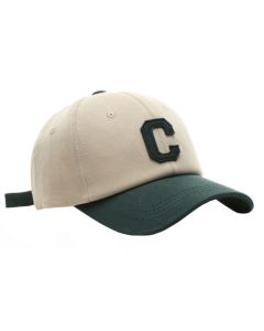 Strapback Pet Letter C - Beige & Groen