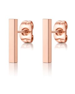 T-Bar oorbellen Dames Edelstaal Staaf Rosekleurig